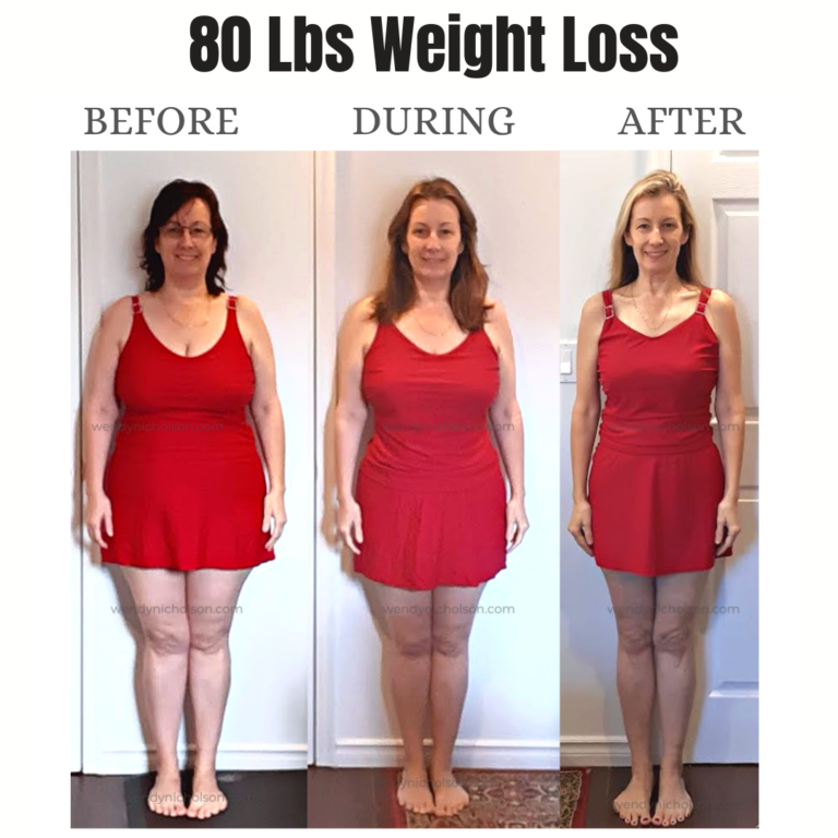 before and after -Weight loss coach -Wendy Nicholson